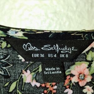Miss Selfridge Floral Wrap Dress Size 4